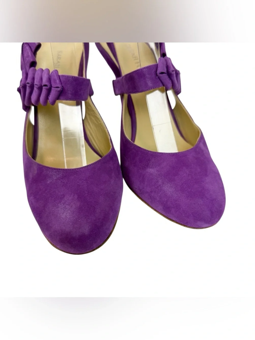 Sarah Flint Hayworth Orchid Shimmer Ankle Strap Mary Jane Purple‎ Pumps 39/ US 9